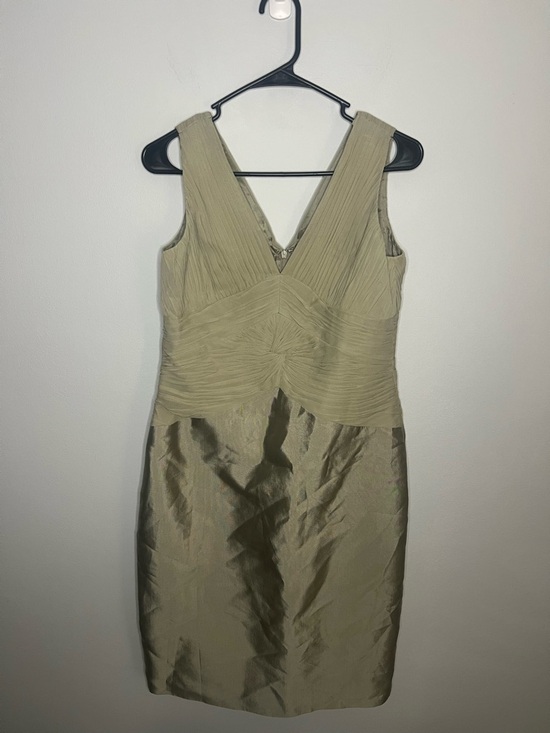 Adrianna Papell Dresses & Skirts - Adrianna Papell Occasions 100% silk olive light green dress size 12